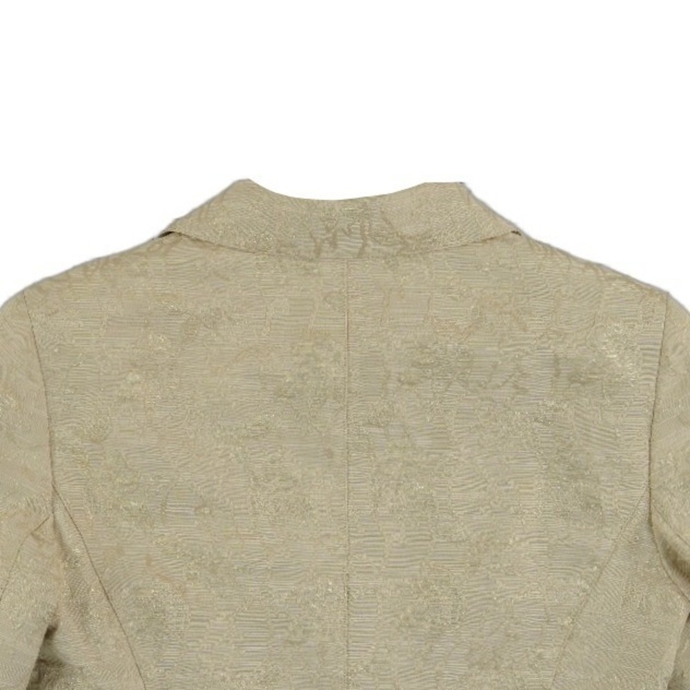 Lafayette 148 Blazer Women's Size 6 Gold Floral Jacquard Peplum Metallic Jacket - Picture 6 of 11